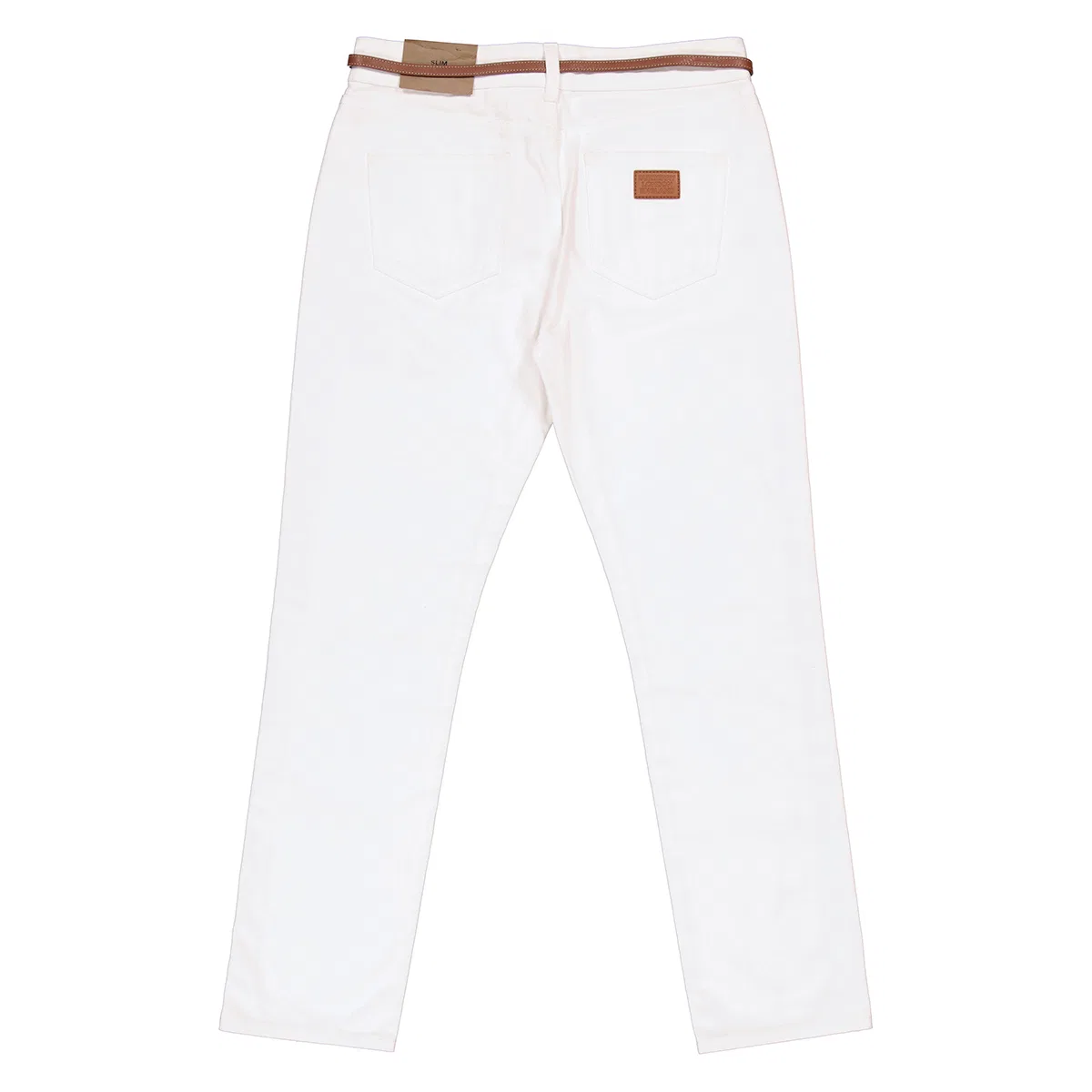 Джинсы прямого кроя с кожаными ремнями Ladies Off White Straight Fit Leather Harness Detail Jeans Burberry, Off White — фото 4