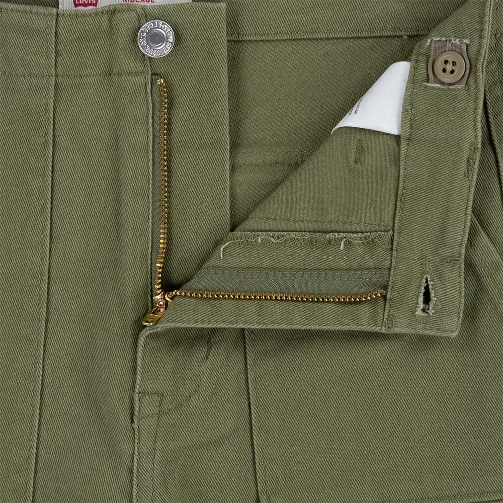 Детские джинсы с высокой посадкой Ribcage Utility Straight Levi's, Green — фото 3
