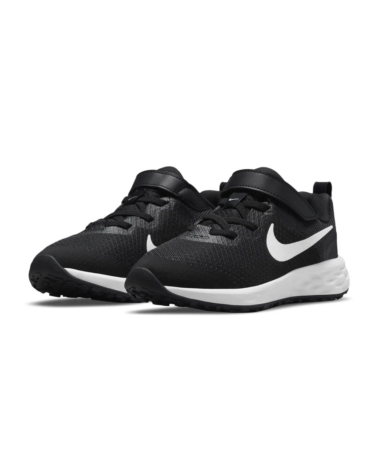 Детские кроссовки с текстильным верхом Nike Revolution 6 NN PSV, Black/White — фото 3