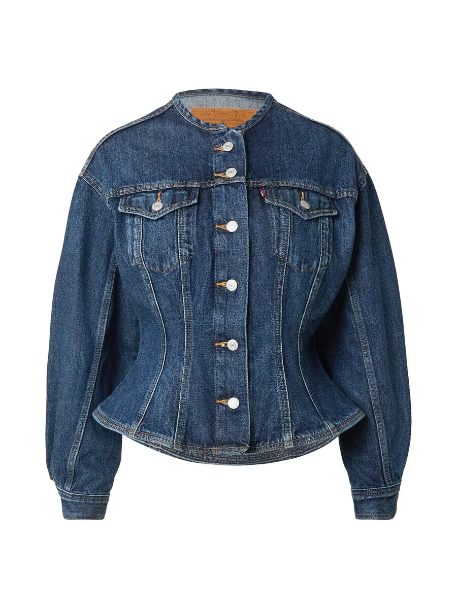 Куртка LEVI'S для межсезонья «Sculpted Trucker Jacket» темно-синего цвета