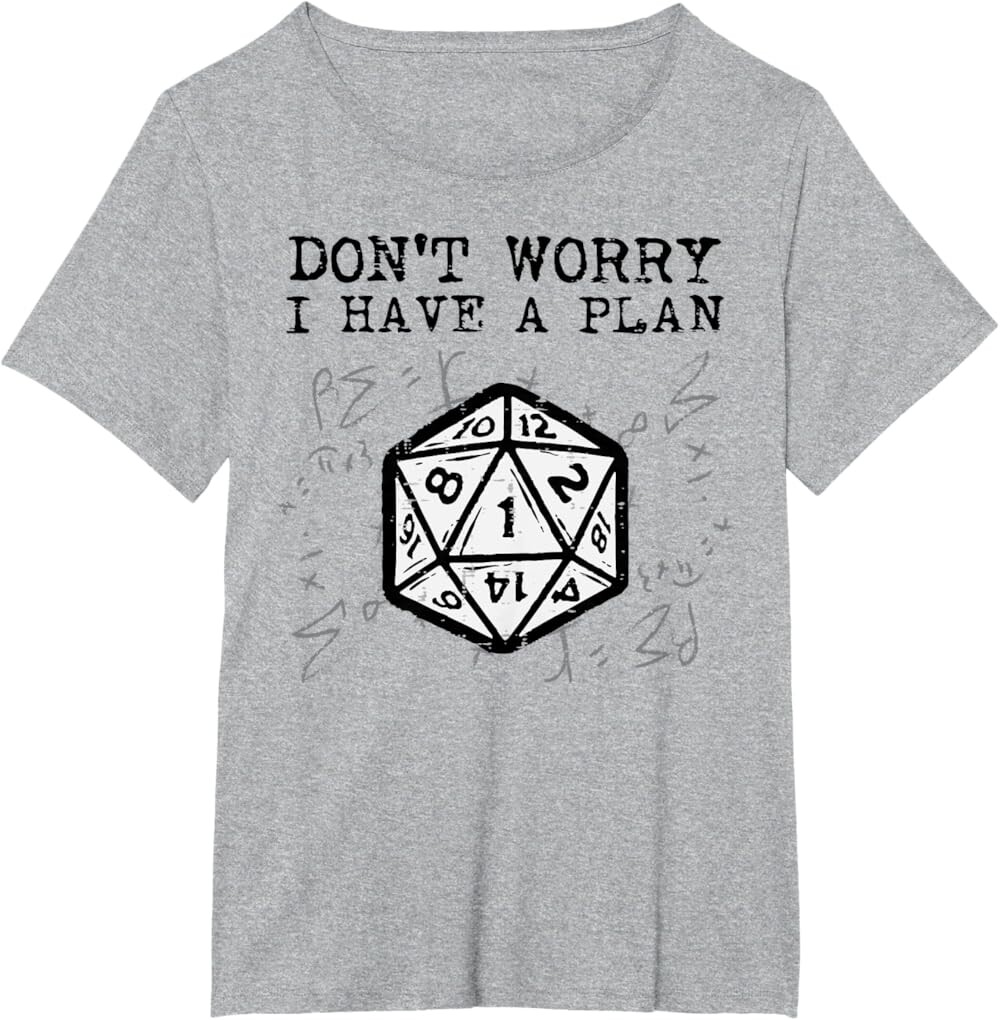 

Женская футболка RPG Gamer Dont Worry I Have Plan, светло-серый