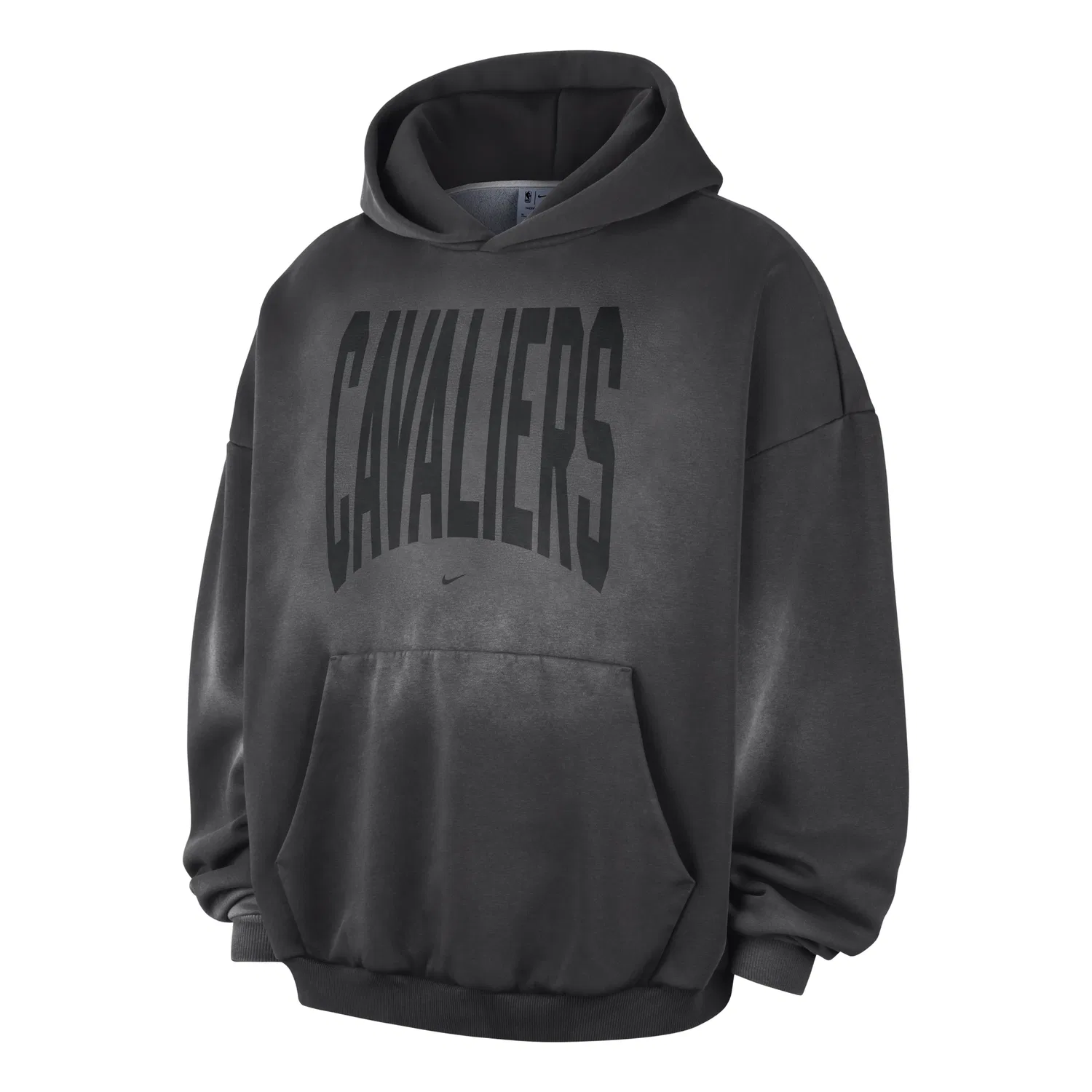 Мужское худи для баскетбола Cleveland Cavaliers Standard Issue Therma-FIT Fleece Hoodie 'Dark Charcoal White' Nike, Dark Charcoal/White