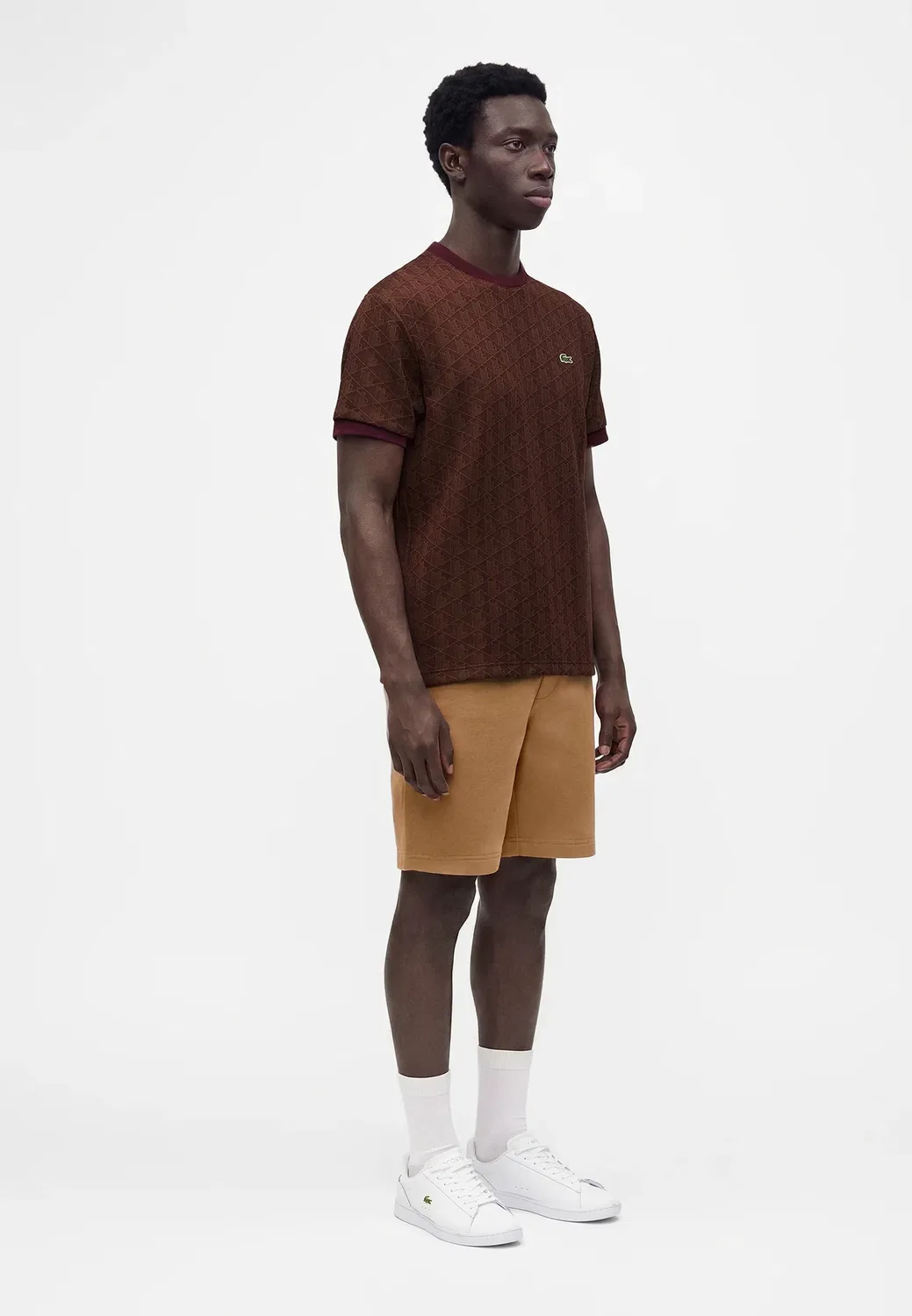 Простая футболка Lacoste, Marron — фото 4
