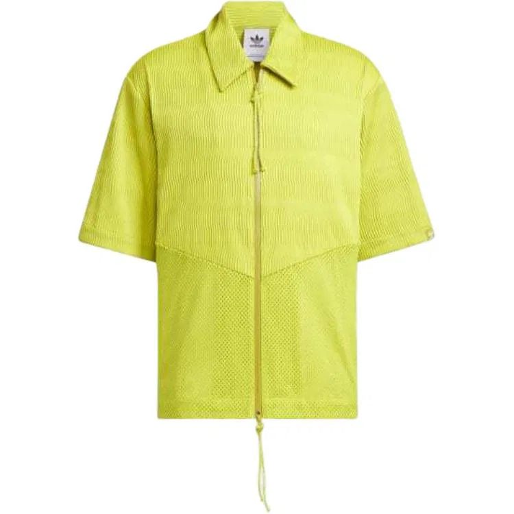 Мужская рубашка с молнией и патчем X Song For The Mute Adidas Originals, Dark Yellow Green