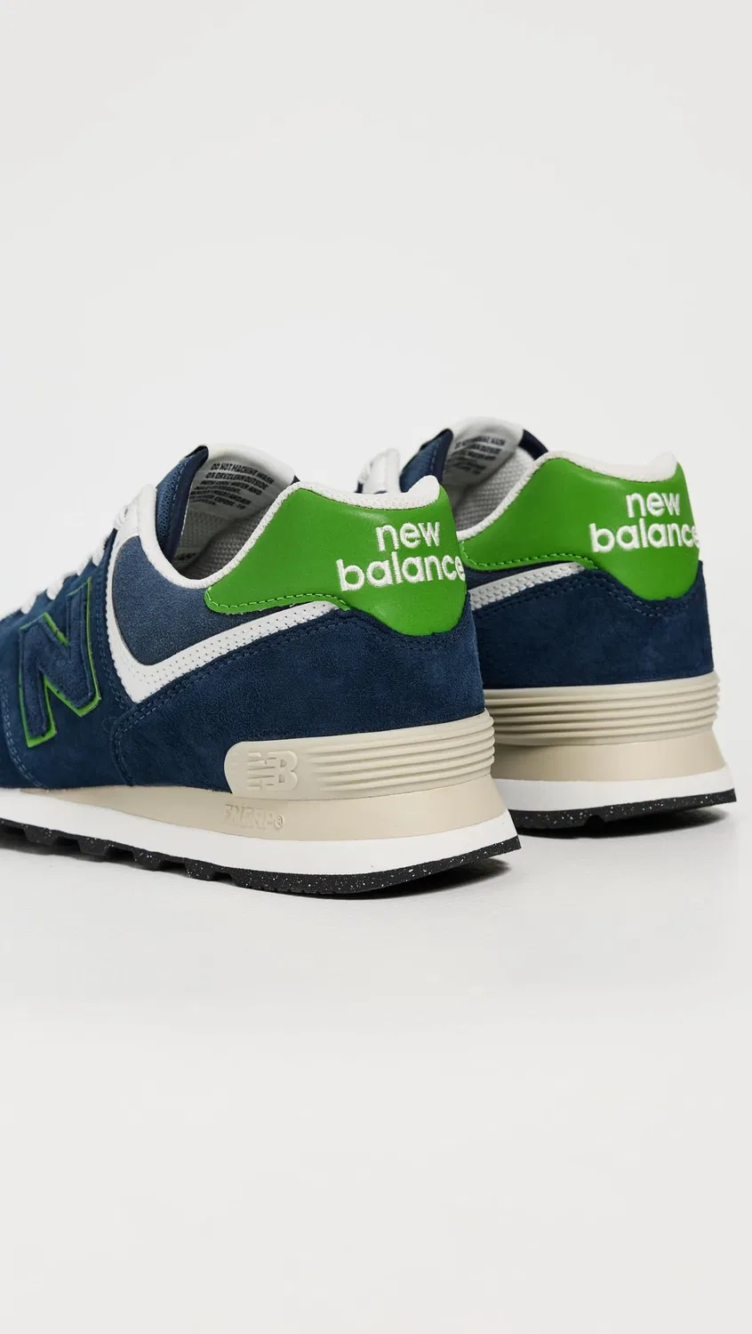 Детские кроссовки для мальчиков с закрытой шнуровкой 574 Cm New Balance, Nb Navy — фото 3