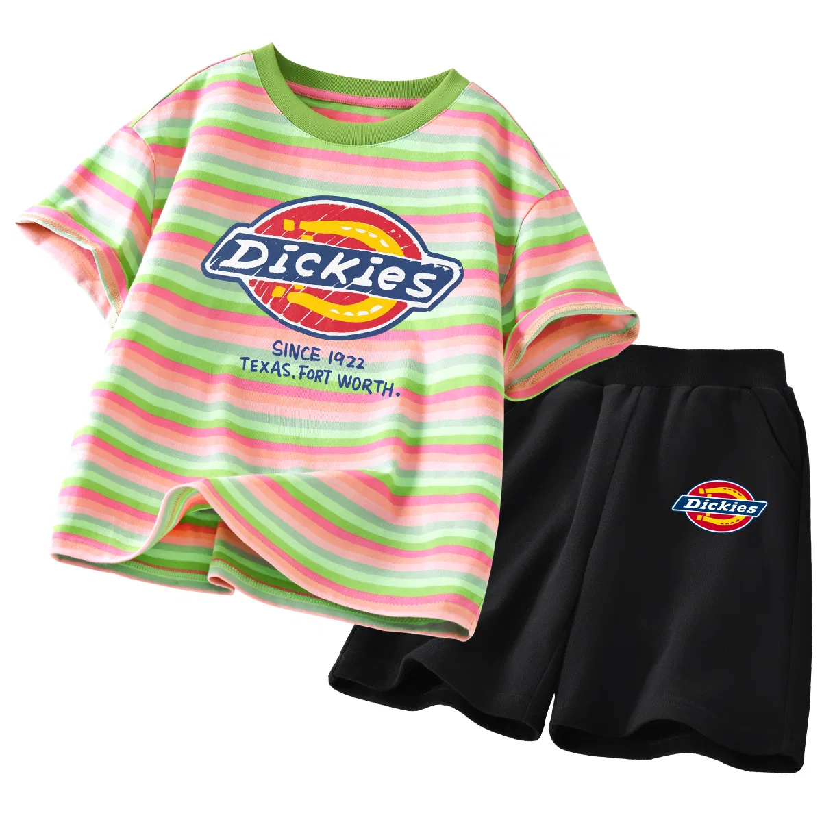 Детский спортивный комплект с логотипом S Sweetheart Green Dickies, Sweetheart Green+S Logo Black