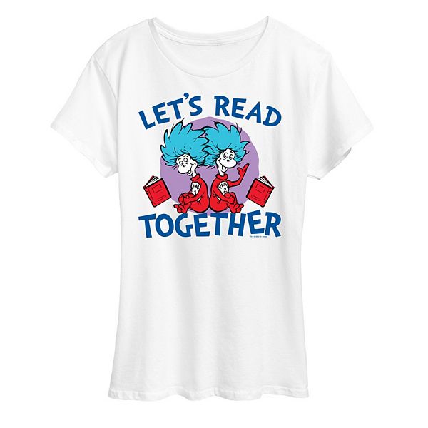 

Женская футболка с принтом "Давайте читать вместе" Dr. Seuss, White, Белый, Женская футболка с принтом "Давайте читать вместе" Dr. Seuss, White