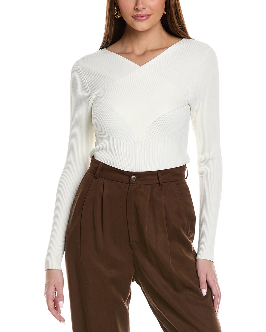 

Reiss Heidi Трикотажный топ с перекрестным вырезом, белый
