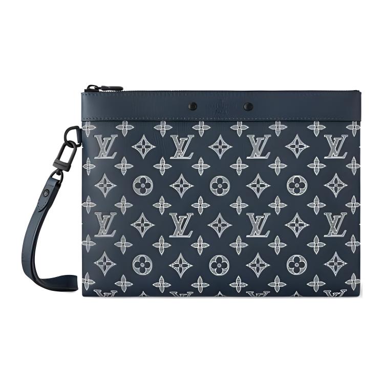 

Сумка кроссбоди через плечо Pochette To Go Monogram Shadow из телячьей кожи морской синий LOUIS VUITTON