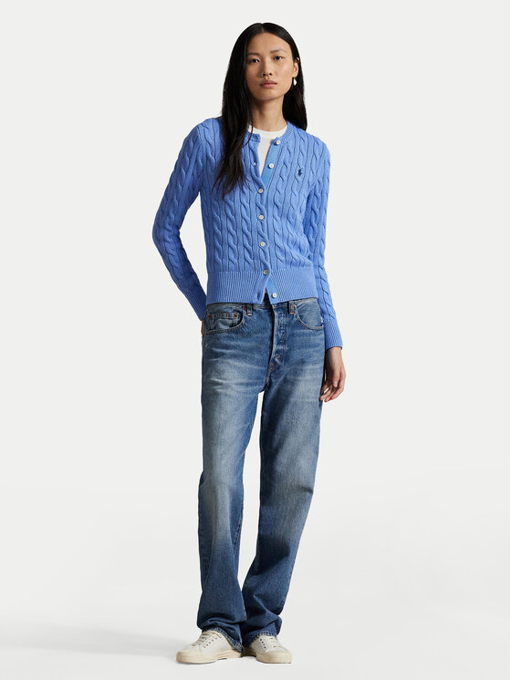 Кардиган slim fit 211971868009 Polo Ralph Lauren, голубой — фото 2