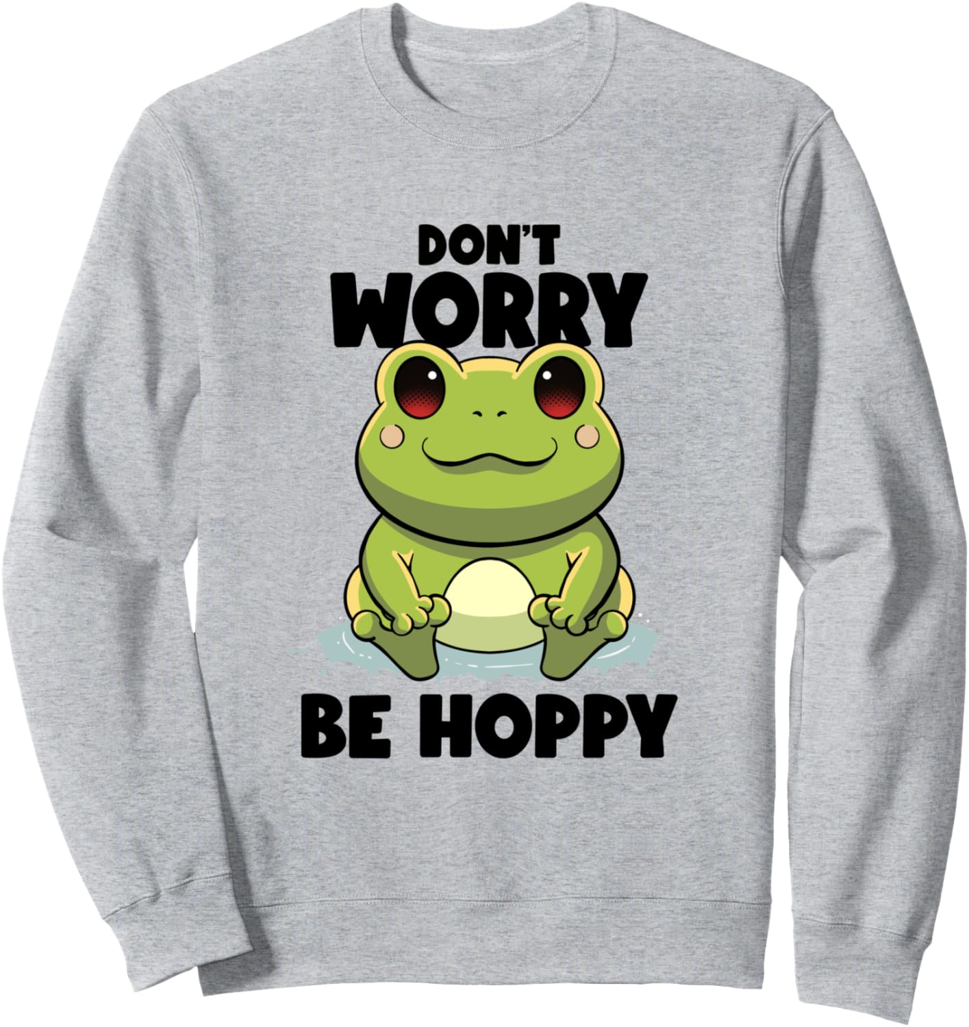 

Не волнуйся, будь счастлив! Милые надписи про лягушек для любителей лягушек. Забавная толстовка с лягушкой Don'T Worry Be Hoppy Green Frog Whisperer Frog Mom, серый