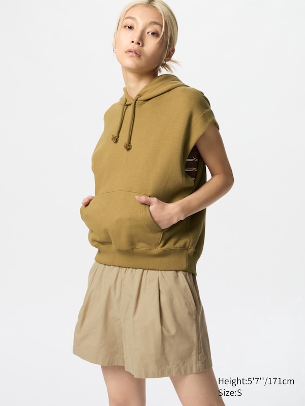 

Легкие хлопковые шорты Uniqlo, бежевый