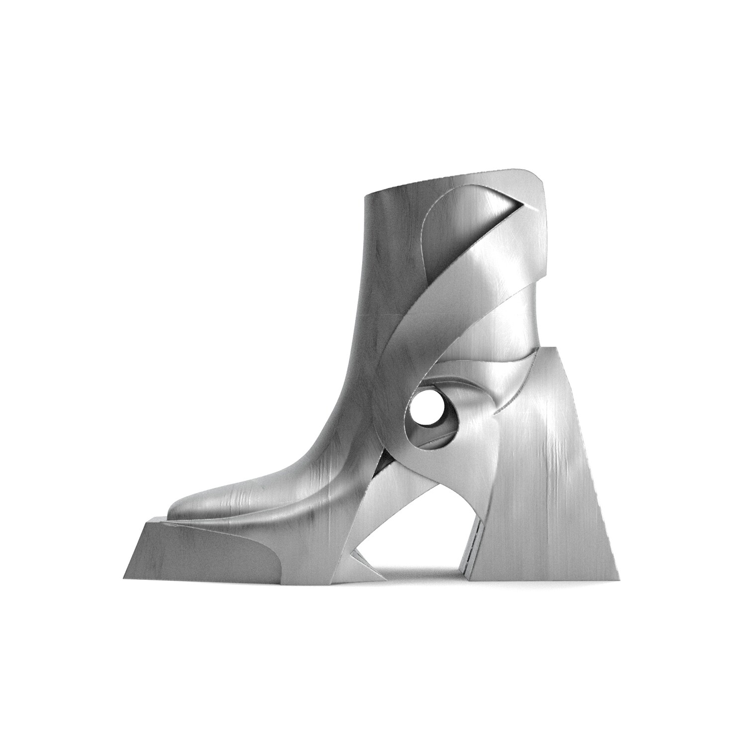 Кроссовки SCRY Lifestyle Shoes Unisex High-top Silver, серебряный