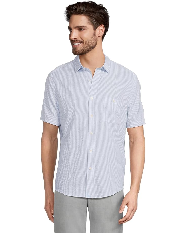 

Мужская рубашка UNTUCKit Performance Short Sleeve Forbes Seersucker, Light Blue