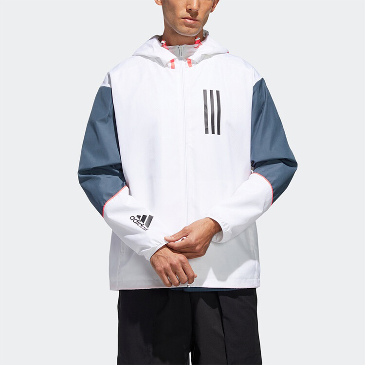 WND Sports Стильная куртка с капюшоном белого цвета Adidas, белый — фото 2