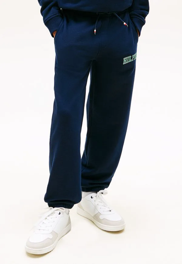 Спортивные брюки из махровой ткани с вышивкой логотипа Tommy Hilfiger, Dark Night Navy