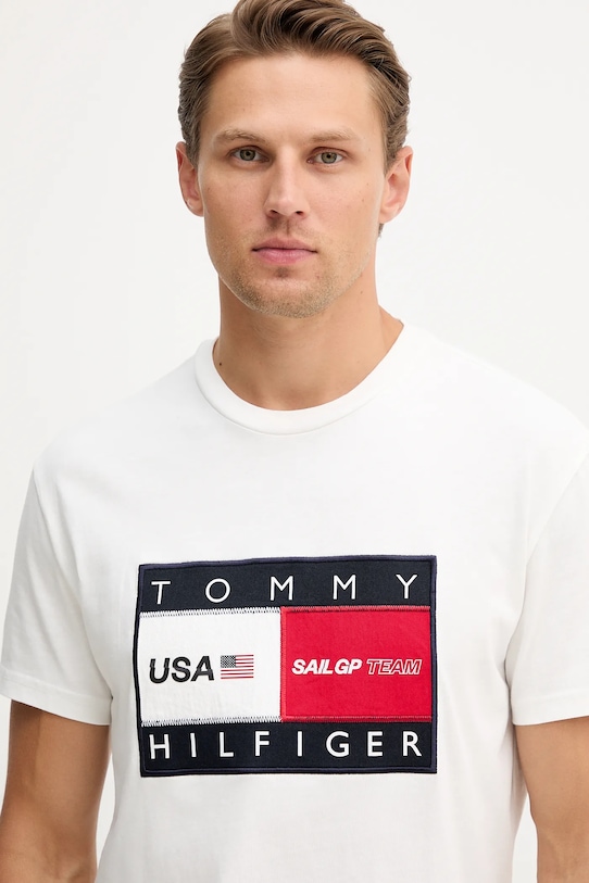 Хлопковая футболка SAIL GP Tommy Hilfiger, белый — фото 4