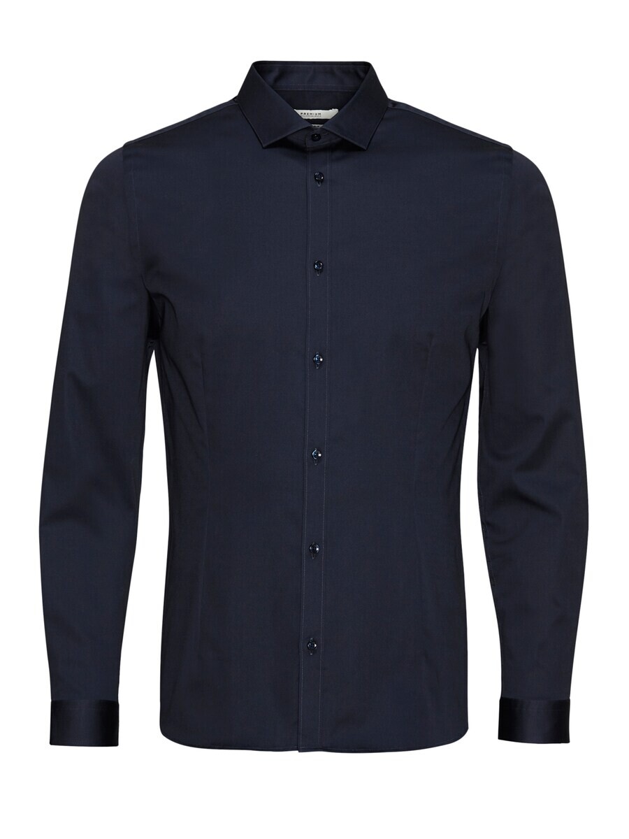 

Рубашка узкого кроя на пуговицах JACK & JONES PARMA, ночная синяя