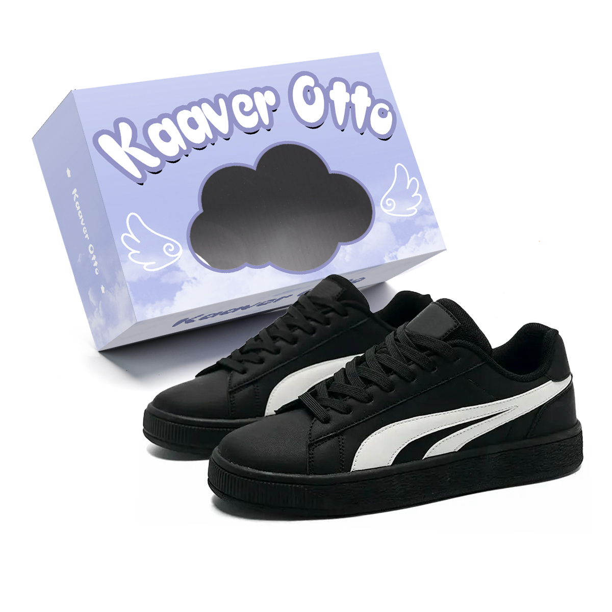 

Износостойкие дышащие низкие скейтбордские кроссовки Unisex KAAVER OTTO, черный[Upgraded-More Comfortable and Durable]