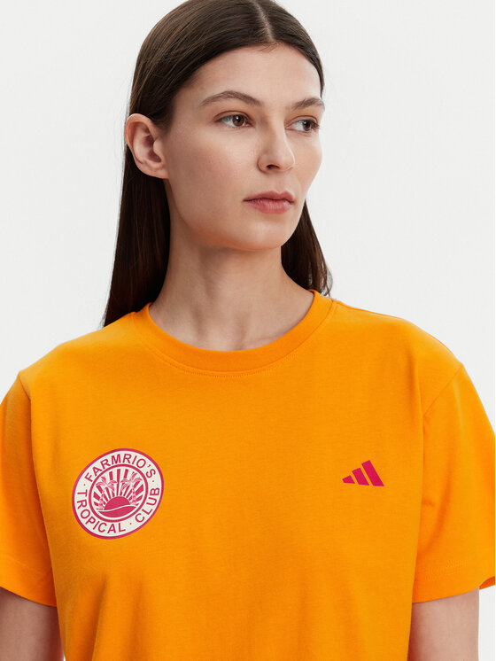Футболка обычного кроя FARM Graphic JD6293 Adidas, оранжевый — фото 4
