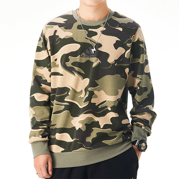 Толстовка adidas Mh Gfx Camo Camouflage Knit Casual Round Neck Pullover Camouflage, цвет camouflage — фото 2
