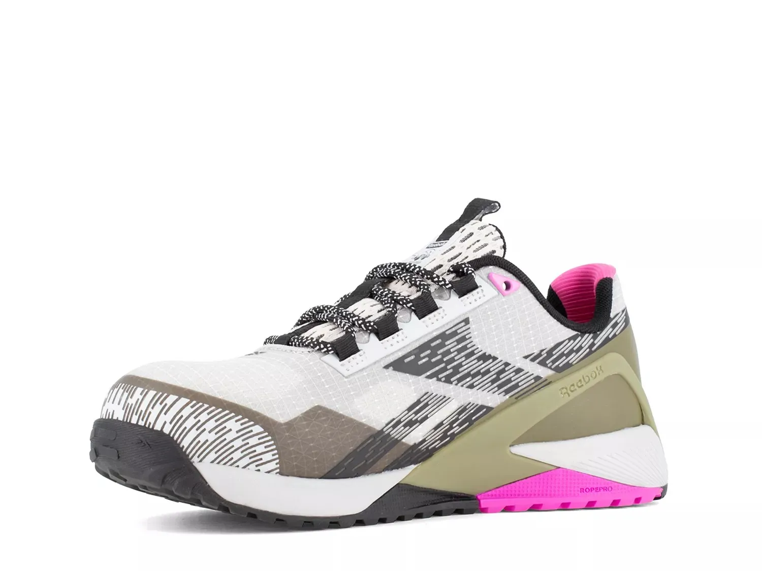 Кроссовки Reebok Work Nano X1 Composite Toe Work Sneaker — женские, белые/серые/армейско-зеленые — фото 4