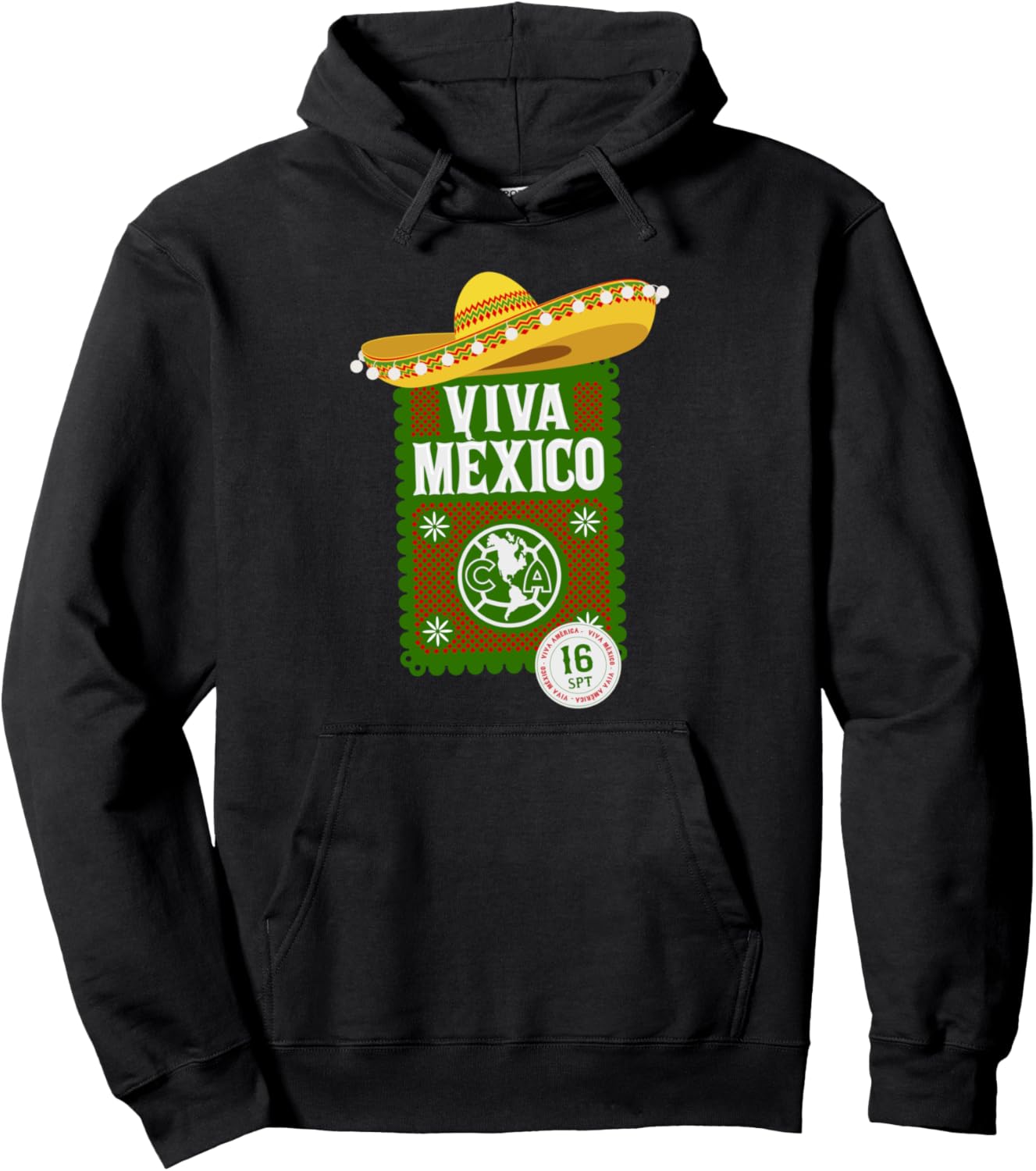 

Клуб Америка - Толстовка ко Дню независимости Мексики Club America, черный