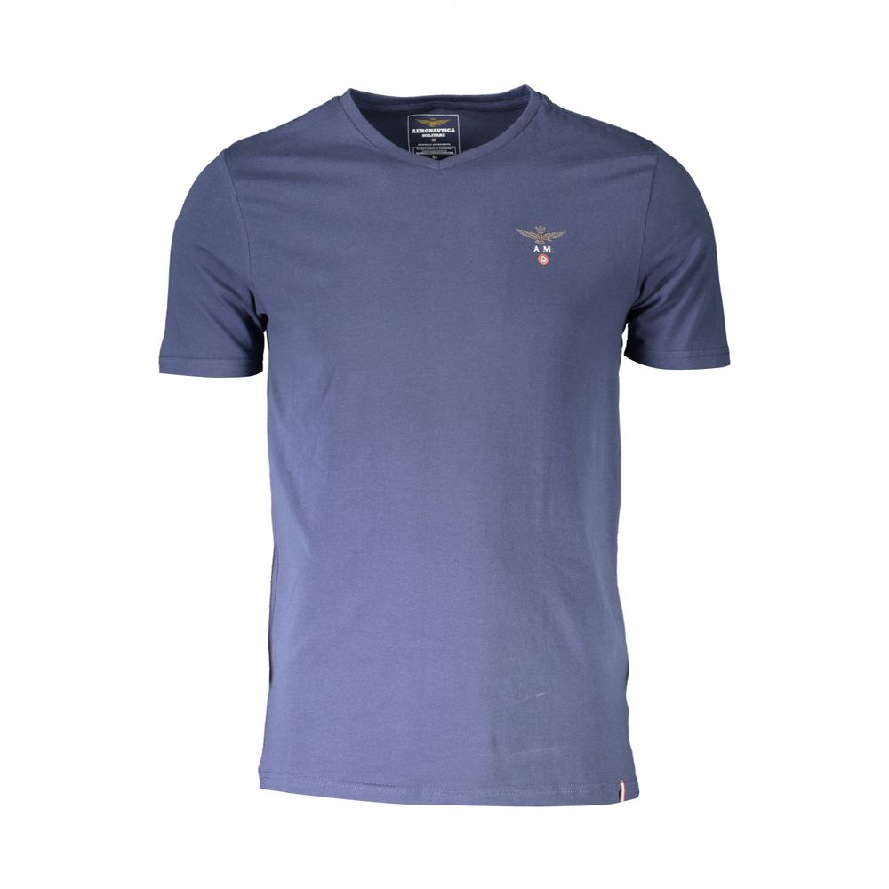 

Синяя хлопковая футболка Aeronautica Militare
