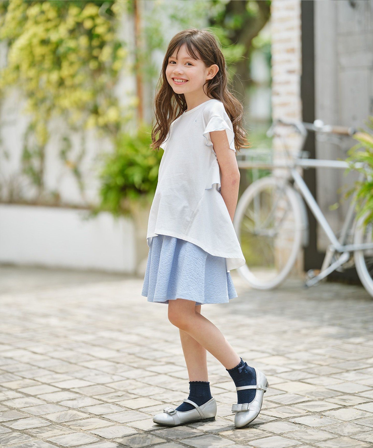 [110-140 см] Туника с оборкой на спине Kids Suite, Off-white [002] — фото 2
