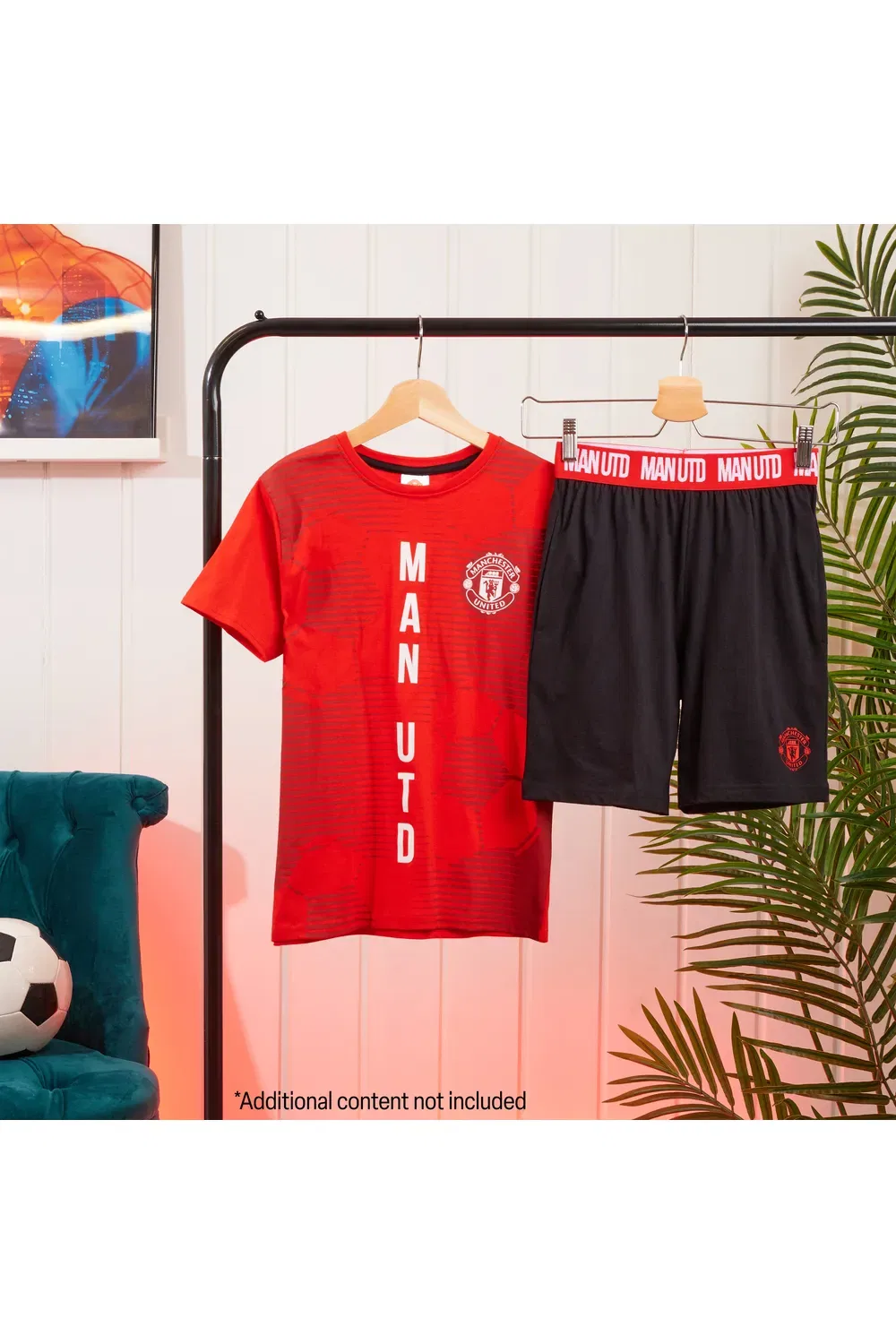 Пижама-шорты для мальчиков Manchester United Manchester United Fc, красный — фото 2
