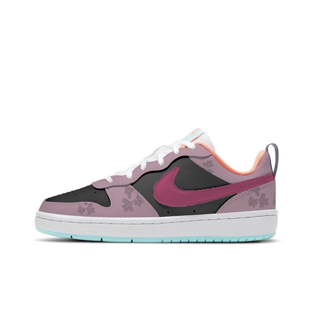 

Кроссовки Nike Court Borough 2 Skateboard Shoes Women's Low-Top Black Pink, Черный, Кроссовки Nike Court Borough 2 Skateboard Shoes Women's Low-Top Black Pink