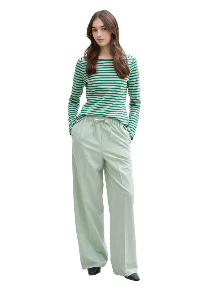 

TOM TAILOR Denim Футболка с длинными рукавами зеленого цвета