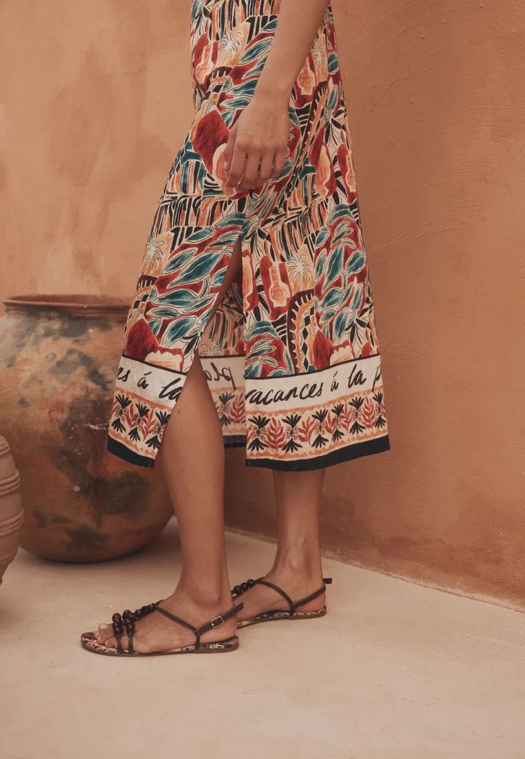 Летнее платье-миди, на бретелях, Summer Dress Next, красный — фото 4