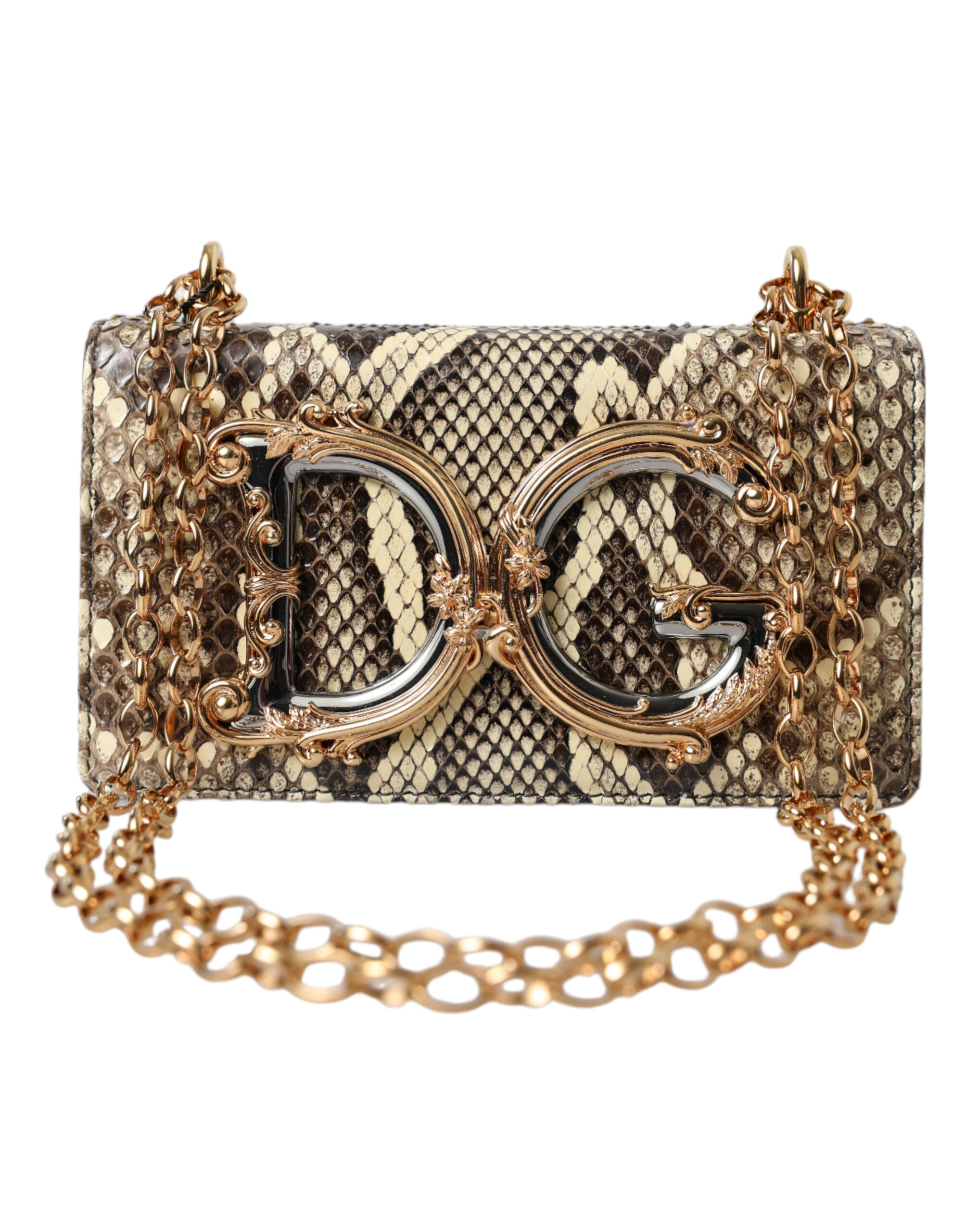 

Роскошная сумка через плечо из экзотической кожи Micro Dolce & Gabbana, бежевый