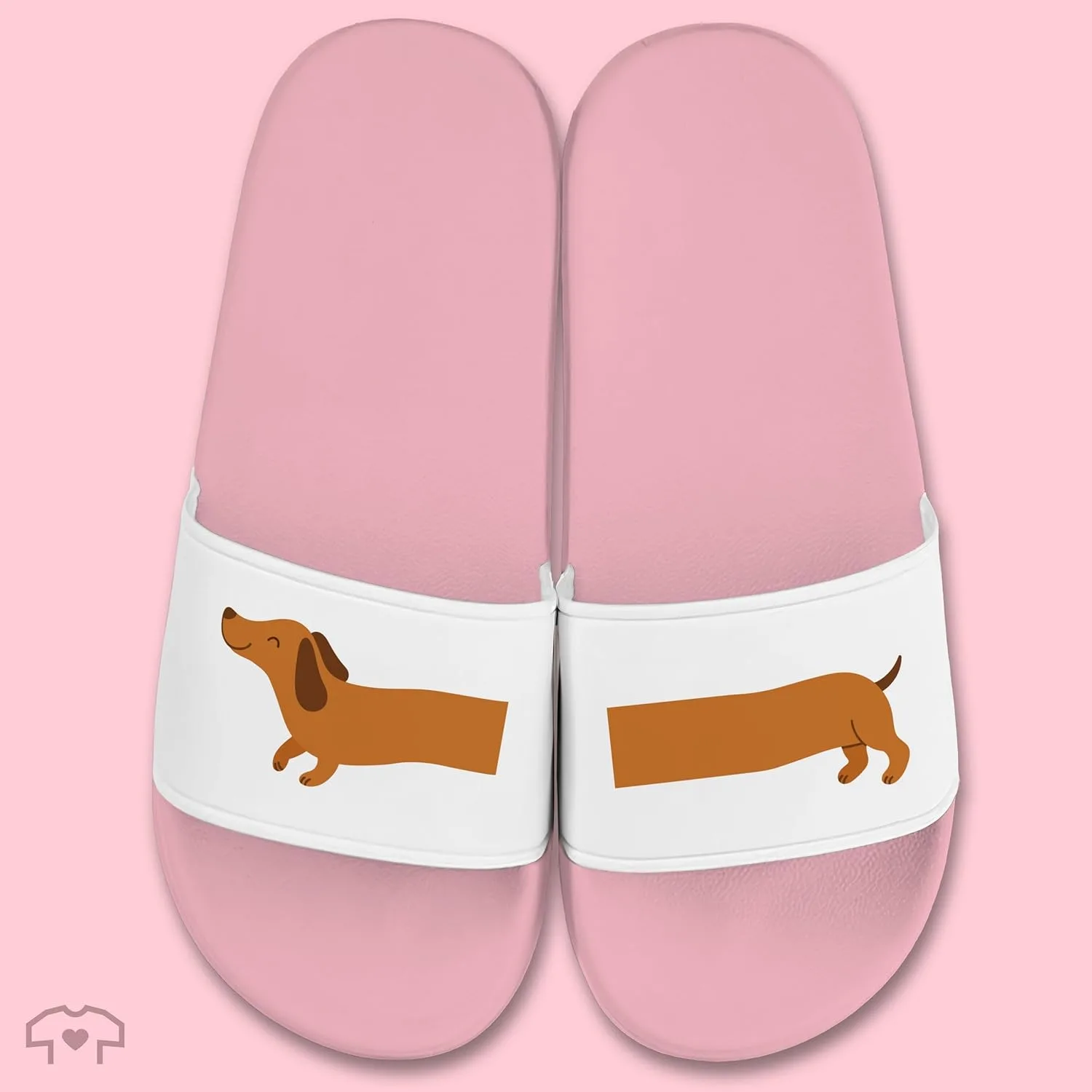 Тапочки для ванной 'Такса' Geschenk Mit Namen Personalisiert By Shirtracer, белый/розовый — фото 3