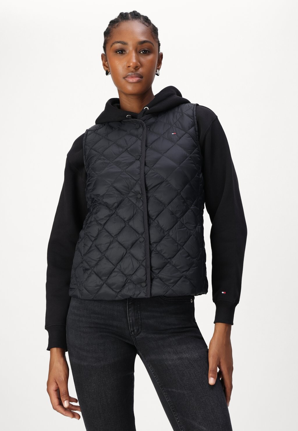 

Жилет DOWN QUILTED COLLARLESS VEST Tommy Hilfiger, черный
