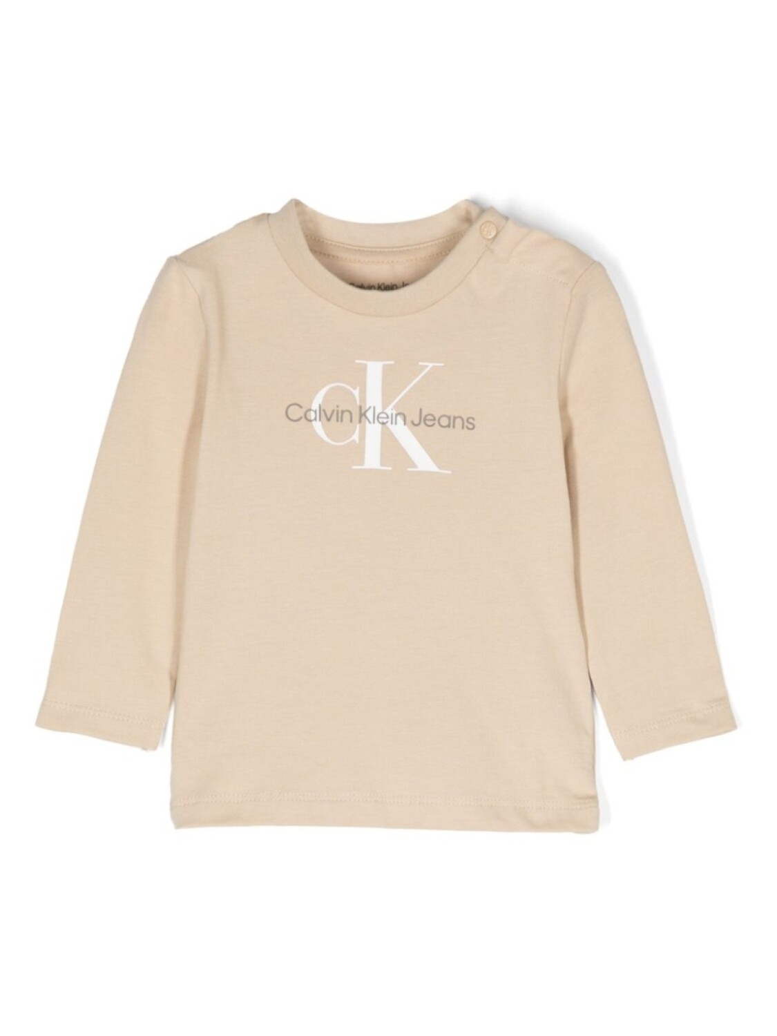 

Футболка с логотипом Calvin Klein Kids, нейтральный цвет