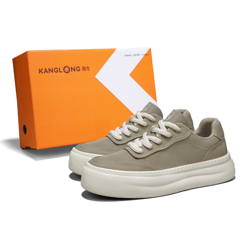 

KANGLONG Серые мужские скейтерские кроссовки с противоскользящей подошвой, устойчивые, легкие и дышащие, цвет Gray