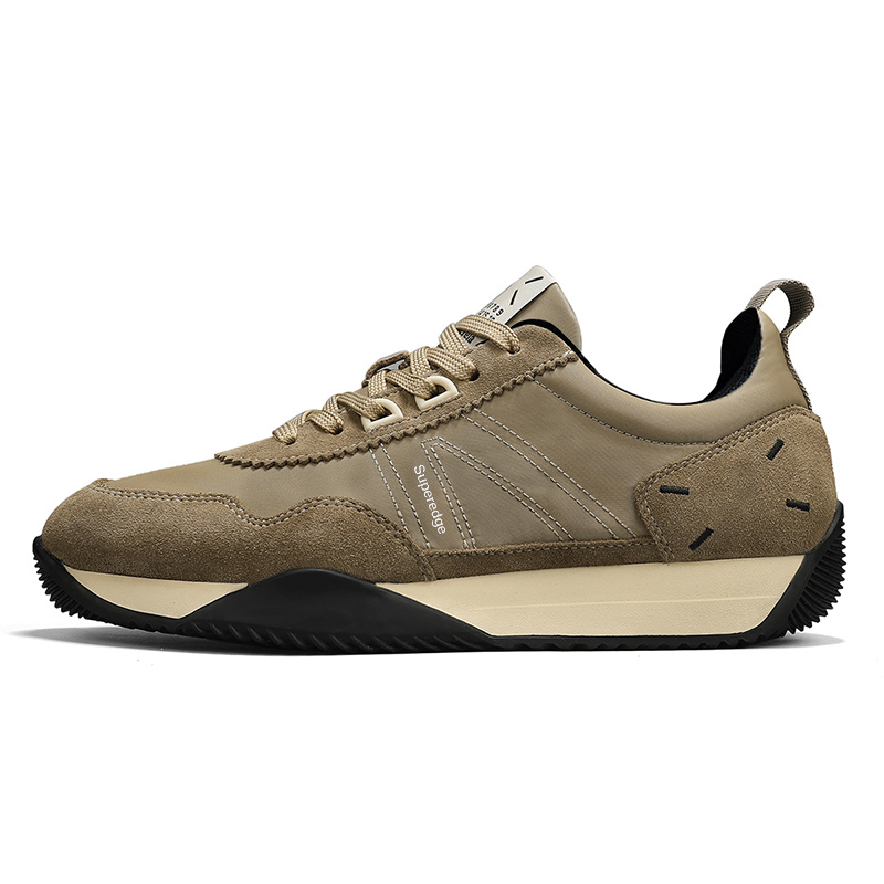 

SUPEREDGE Мужские низкие повседневные туфли с амортизацией и устойчивостью к истиранию цвета хаки, цвет Khaki