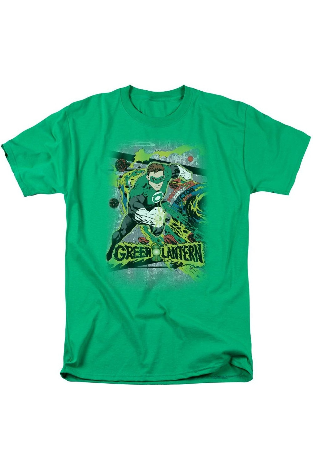 

Футболка с коротким рукавом для взрослых DC Comics Space Sector 2814 Gildan, цвет kelly green