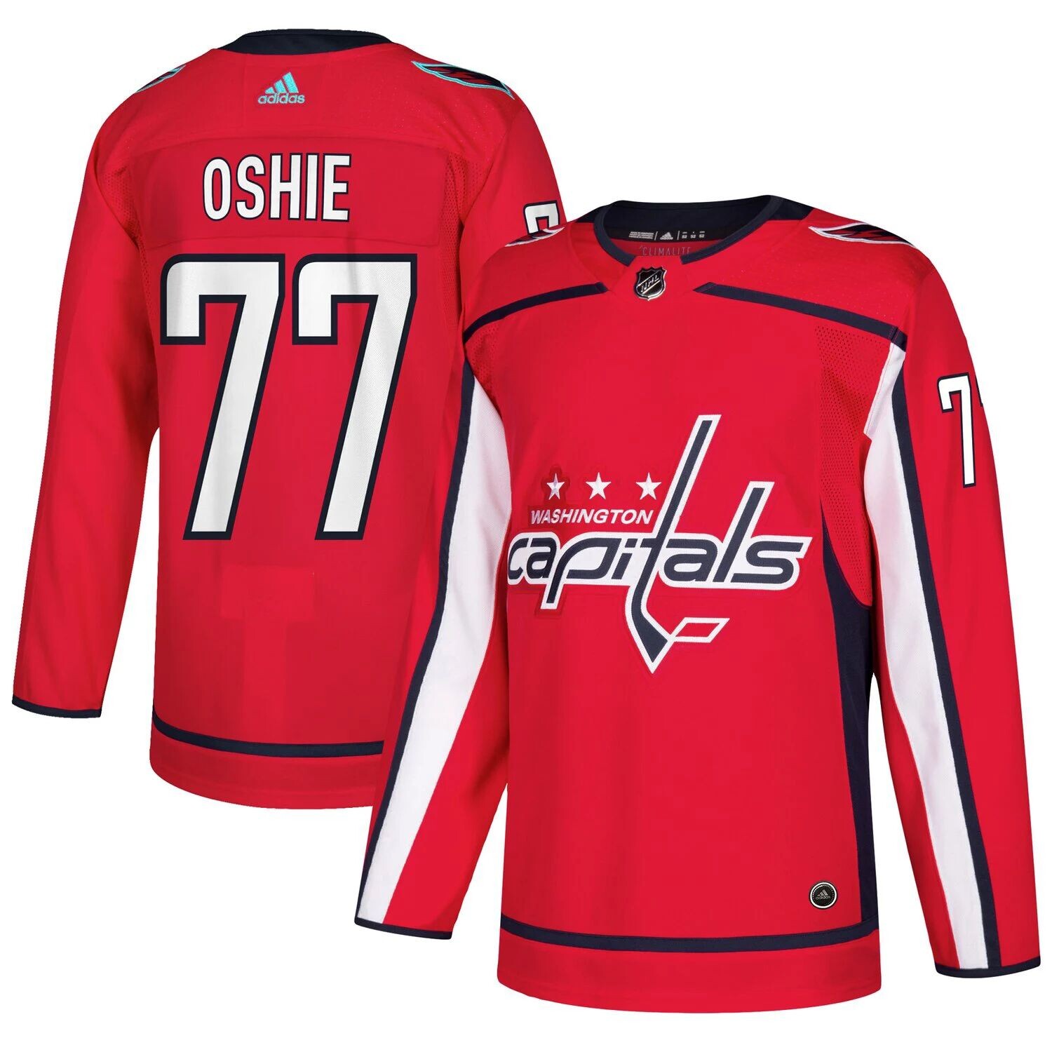 

Мужская футболка TJ Oshie Red Washington Capitals Authentic Player adidas