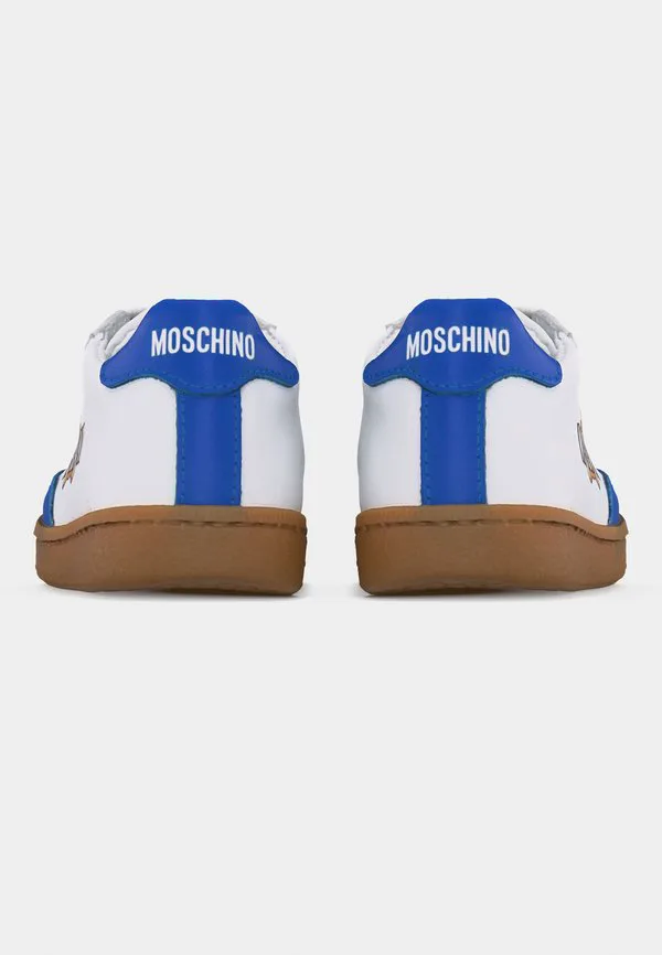 Детские туфли унисекс Moschino, White/Cobalt/Black — фото 4