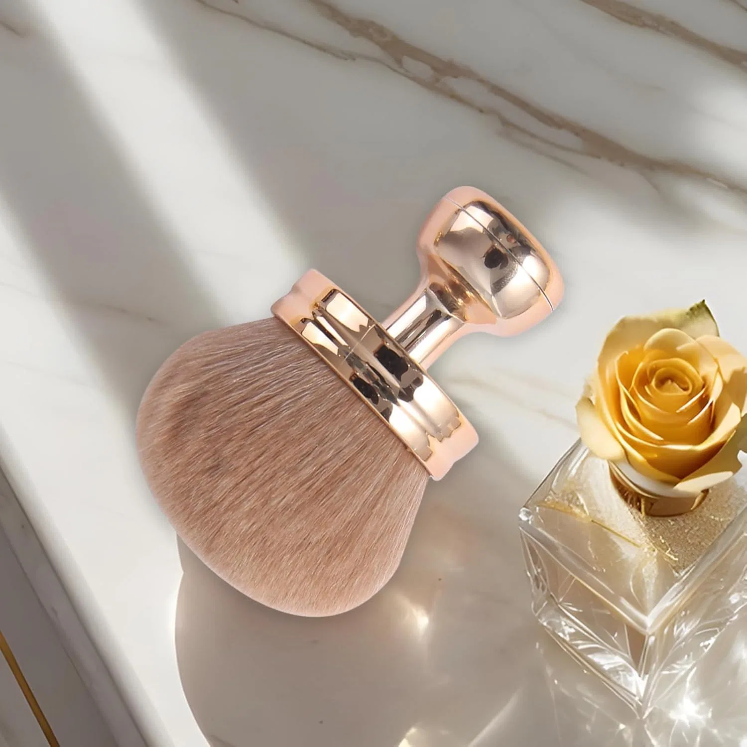 Кисть для автозагара Овальная 7.6 см, Opilroyn, Rose Gold — фото 2