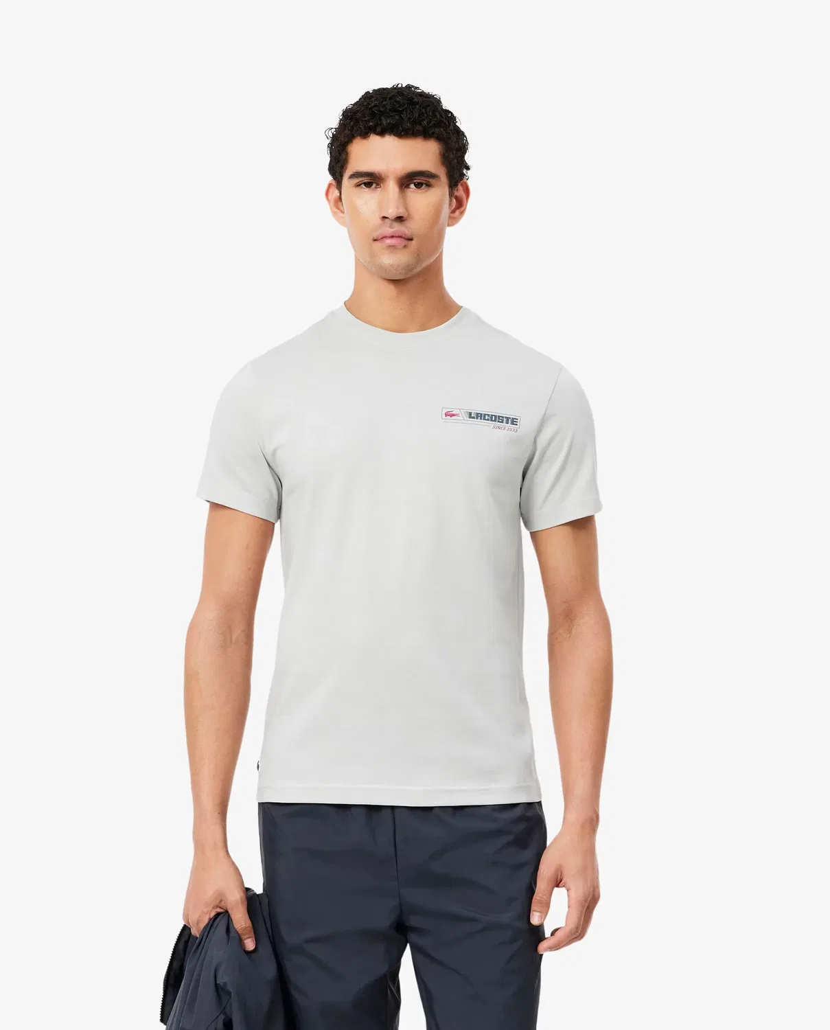 Мужская футболка с принтом Ultra Dry Lacoste, Серый