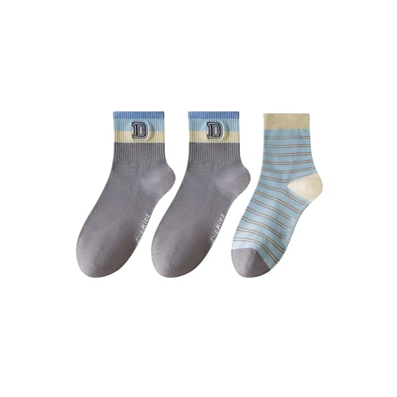 Детские носки с полосками, комплект из 3 пар, Dickies, Gray Stripes