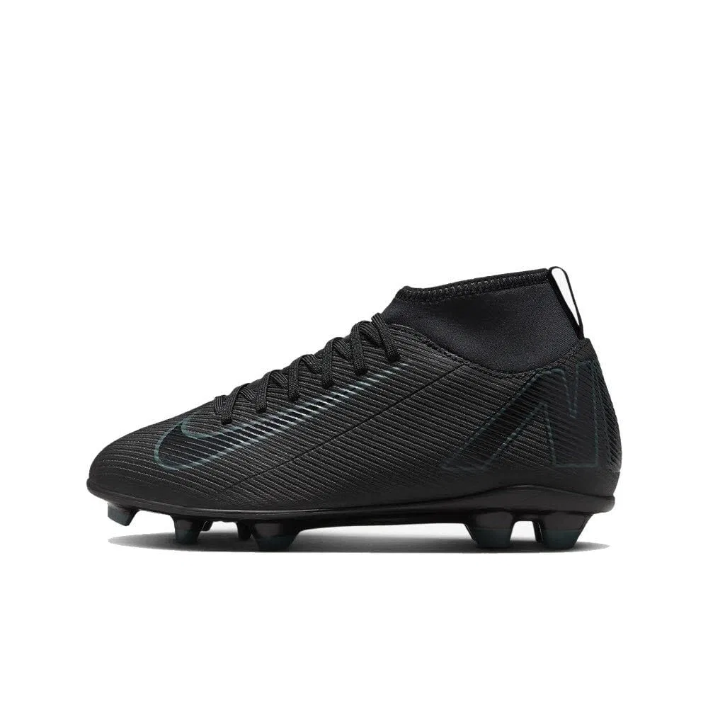 Детские кроссовки для мальчиков с шипами Jr. Mercurial Superfly 10 Club NIKE, Black Black Deep Jungle