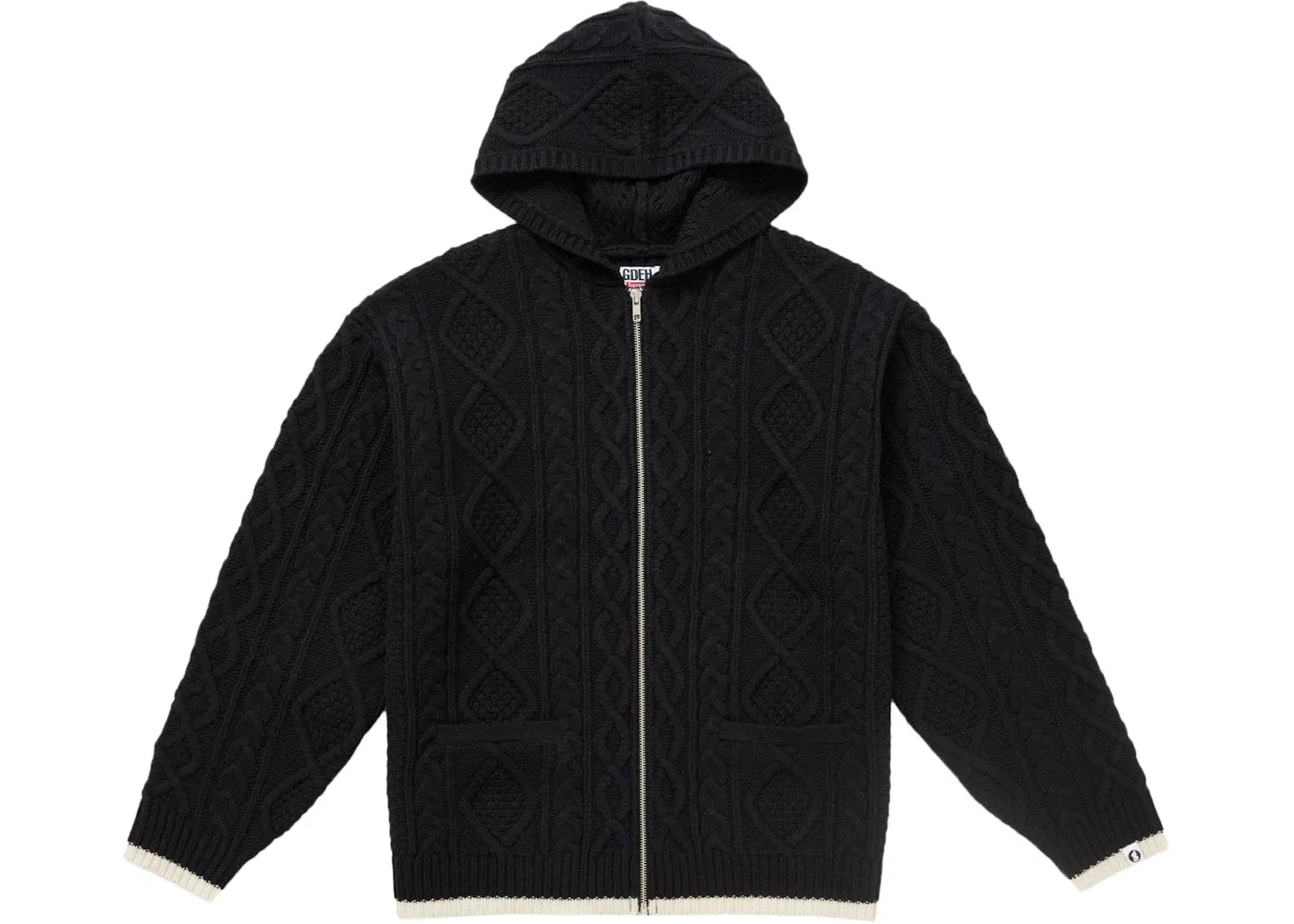 Мужской свитер с молнией и капюшоном Supreme GOODENOUGH Zip Up Hooded, Black