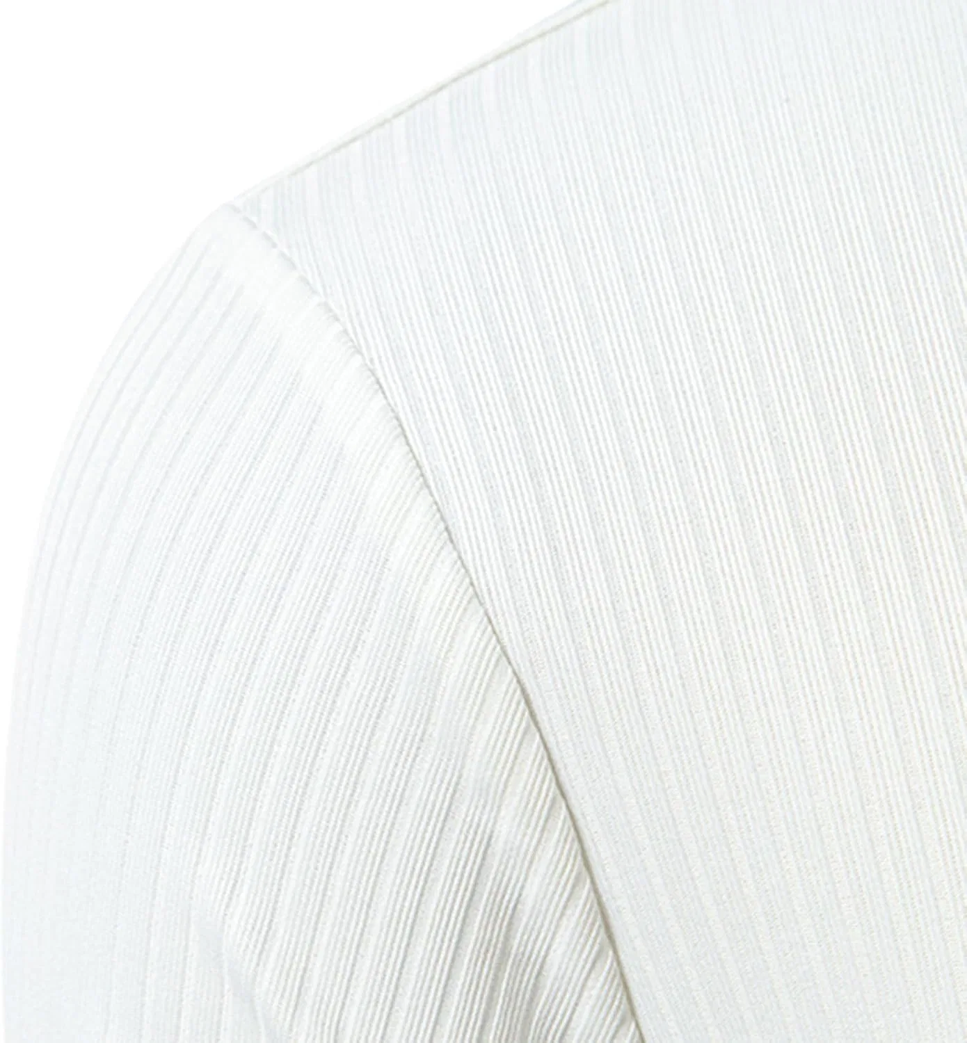 Мужская хлопковая рубашка-поло с коротким рукавом Henley, White — фото 4