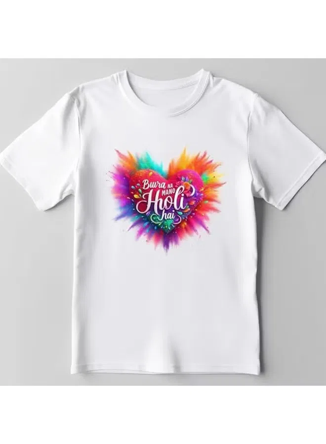 Футболка с принтом Bura Na Mano Holi Hai Daddy'S Angel, белый — фото 4