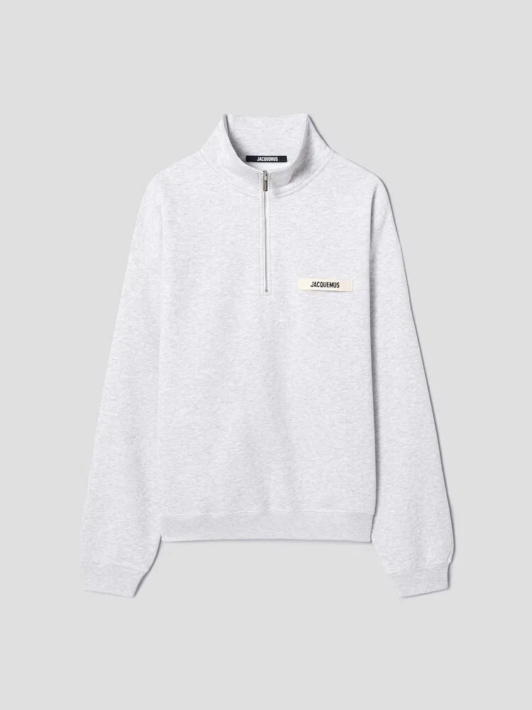 Футболка с длинным рукавом Le Camionneur Gros Grain JACQUEMUS, Light Grey